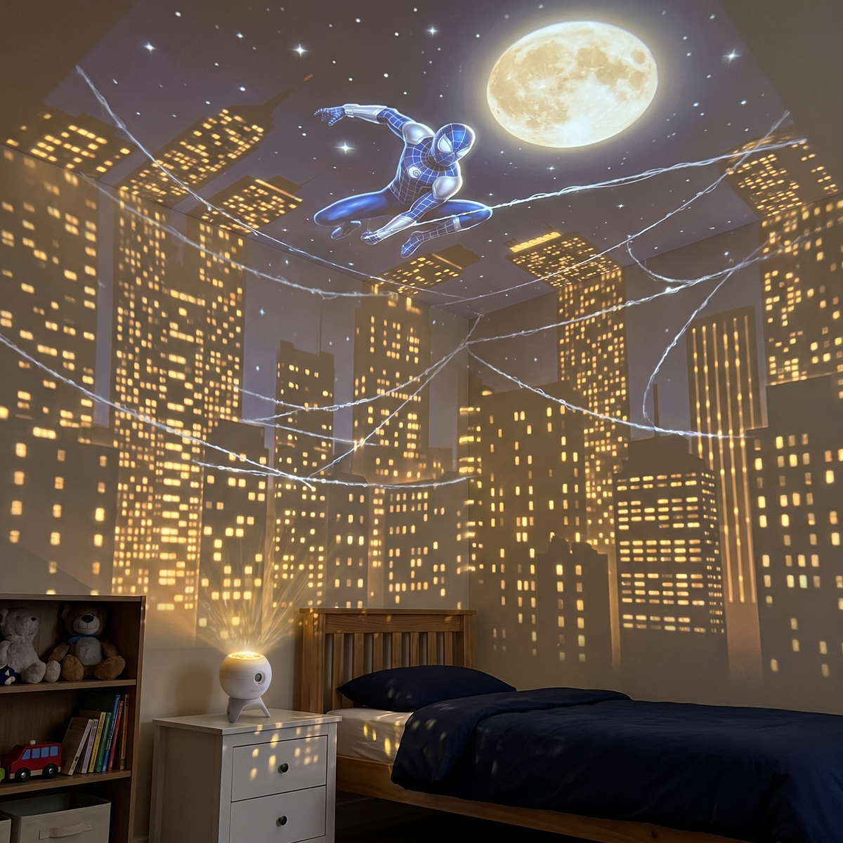 After: same bedroom transformed by WebGlow